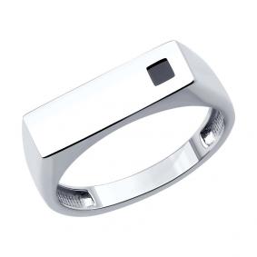 Кольцо из белого золота SOKOLOV 716404-3 с ониксом 716404-3 фото