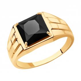 Золотое кольцо SOKOLOV 716471 с ониксом 716471 фото