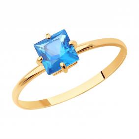 Золотое кольцо SOKOLOV 716486 с топазом Swarovski 716486 фото