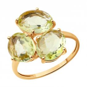 Золотое кольцо SOKOLOV 716919 с кварцем 716919 фото