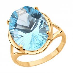 Золотое кольцо SOKOLOV 717101 с топазом 717101 фото