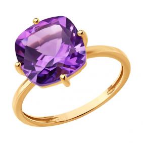 Золотое кольцо SOKOLOV 717127 с аметистом 717127 фото