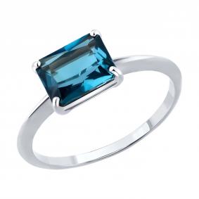 Золотое кольцо SOKOLOV 717158-3 с Лондон топазом 717158-3 фото