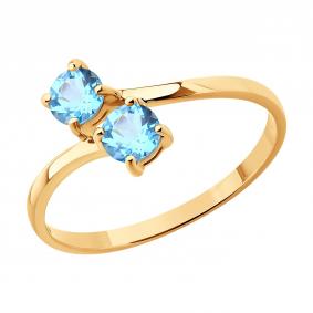 Золотое кольцо SOKOLOV 717377 с топазом 717377 фото