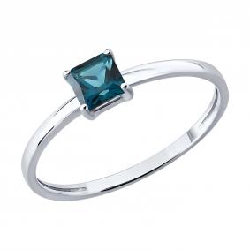 Кольцо из белого золота SOKOLOV 717396-3 с топазом 717396-3 фото