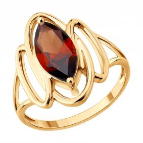 Золотое кольцо SOKOLOV 717434 с гранатом 717434 фото