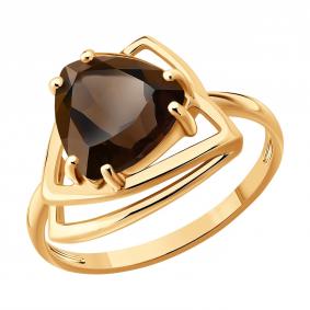 Золотое кольцо SOKOLOV 717464 с раухтопазом 717464 фото