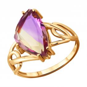 Золотое кольцо SOKOLOV 717783 с кварцем 717783 фото