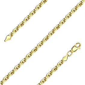 Цепь плетение Якорное из лимонного золота Александра 722210021сл 722210021сл фото