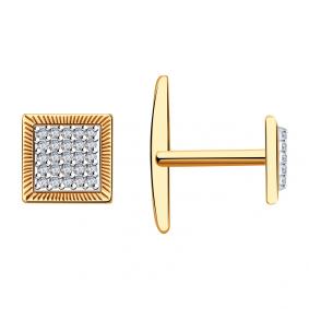 Золотые запонки AQUAMARINE 72508А 72508А фото