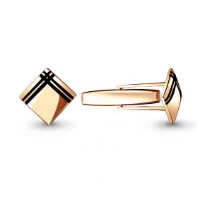 Золотые запонки AQUAMARINE 72521 с эмалью 72521 фото