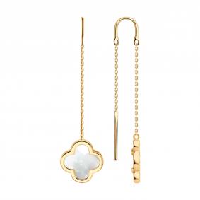 Золотые серьги SOKOLOV 729283 с перламутром 729283 фото