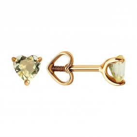 Золотые серьги SOKOLOV 729297 с кварцем 729297 фото
