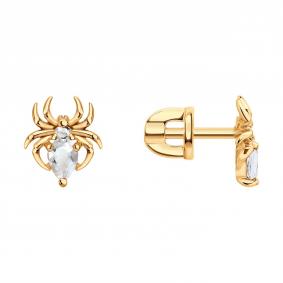 Золотые серьги SOKOLOV 729416 с горным хрусталём 729416 фото