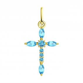 Подвеска из лимонного золота SOKOLOV 731279-2 с топазом 731279-2 фото