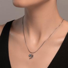 Подвеска из белого золота SOKOLOV 731290-3 с топазом и фианитом 731290-3 фото