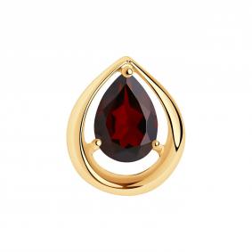 Золотая подвеска SOKOLOV 731399 с гранатом 731399 фото