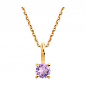 Золотая подвеска SOKOLOV 732172 с аметистом 732172 фото