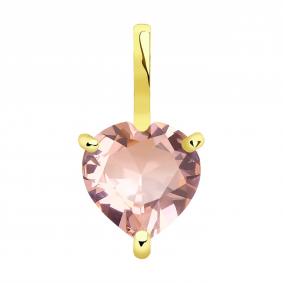 Подвеска из лимонного золота SOKOLOV с ситаллом цвета Морганит 732174-2 732174-2 фото