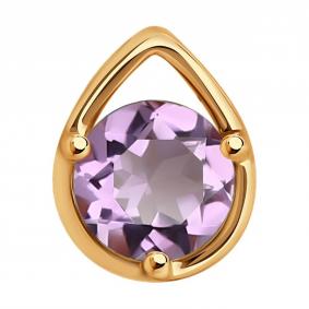 Золотая подвеска SOKOLOV 732880 с аметистом 732880 фото