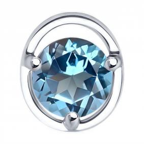 Подвеска из белого золота SOKOLOV 732884-3 с топазом 732884-3 фото