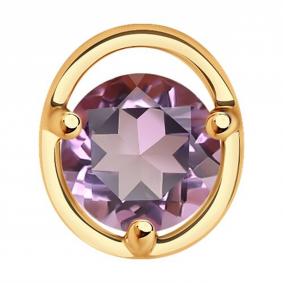 Золотая подвеска SOKOLOV 732885 с аметистом 732885 фото