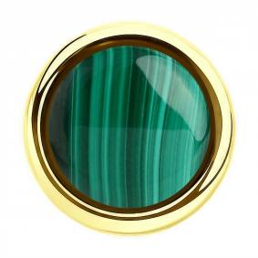 Подвеска из лимонного золота SOKOLOV 732946-2 с малахитом 732946-2 фото