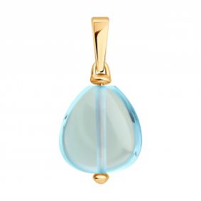 Золотая подвеска SOKOLOV 733021 с топазом 733021 фото