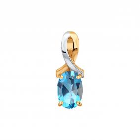 Золотая подвеска SOKOLOV 733033 с топазом 733033 фото