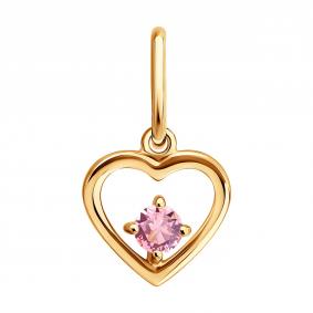 Золотая подвеска SOKOLOV 733104 с ситаллом и морганитом 733104 фото