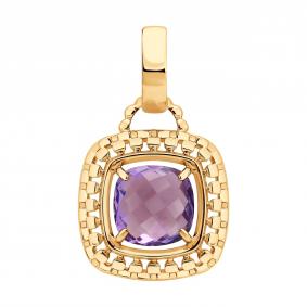 Золотая подвеска SOKOLOV 733109 с аметистом 733109 фото
