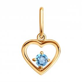 Золотая подвеска SOKOLOV 733113 с топазом 733113 фото