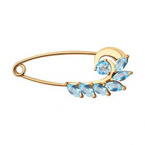 Золотая булавка SOKOLOV 740108 с топазом 740108 фото