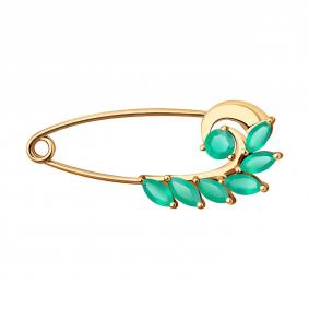 Золотая булавка SOKOLOV 740207 с агатом 740207 фото