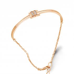 Золотой браслет AQUAMARINE 74717А с фианитом 74717А фото