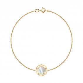 Золотой браслет SOKOLOV 75-00010 с бриллиантом и перламутром 75-00010 фото