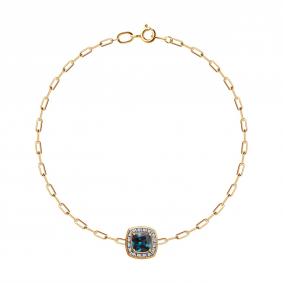 Золотой браслет SOKOLOV с бриллиантом и гидротермальным александритом 75-00015 75-00015 фото