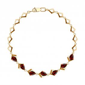 Золотой браслет SOKOLOV 750293 с гранатом 750293 фото