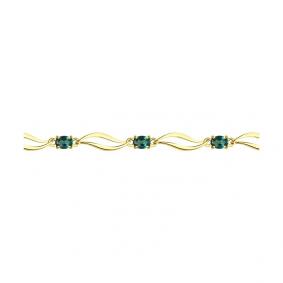 Браслет из лимонного золота SOKOLOV 750435-2 с гидротермальным изумрудом 750435-2 фото