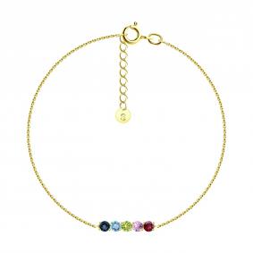 Золотой браслет SOKOLOV 750572-2 с топазом, аметистом, хризолитом, родолитом и Лондон топазом 750572-2 фото