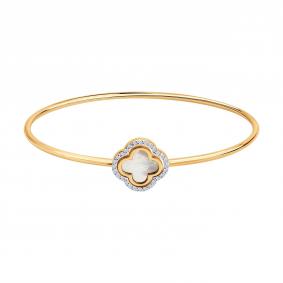 Золотой браслет SOKOLOV 750671 с фианитом и перламутром 750671 фото