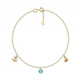 Золотой браслет SOKOLOV 750682 с топазом 750682 фото