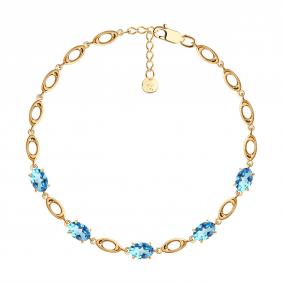 Золотой браслет SOKOLOV 750693 с топазом 750693 фото