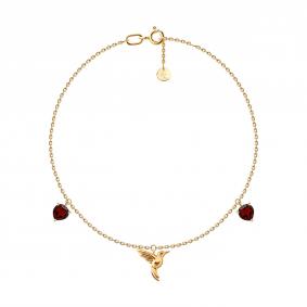 Золотой браслет SOKOLOV 750699 с гранатом 750699 фото