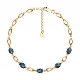 Золотой браслет SOKOLOV 750704 с Лондон топазом 750704 фото