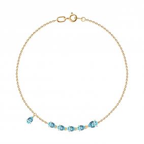 Золотой браслет SOKOLOV 750707 с топазом 750707 фото