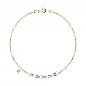 Золотой браслет SOKOLOV 750709 с горным хрусталём 750709 фото