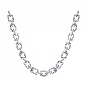 Колье из белого золота SOKOLOV 751070324-3 с бриллиантом 751070324-3 фото