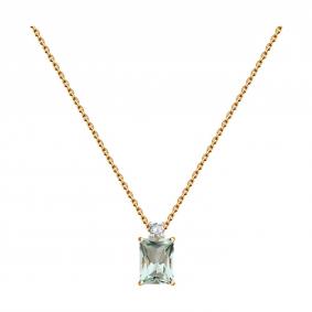 Золотое колье SOKOLOV 77-00022 с празиолитом и бриллиантом выращенным 77-00022 фото