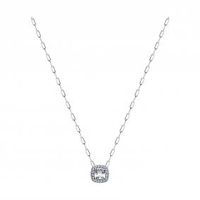 77-00035-3: Колье из белого золота с бриллиантами и горным хрусталем 77-00035-3 фото